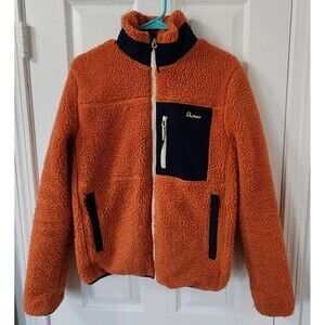 Penfield Orange Sherpa Men's Fleece Jacket Size S